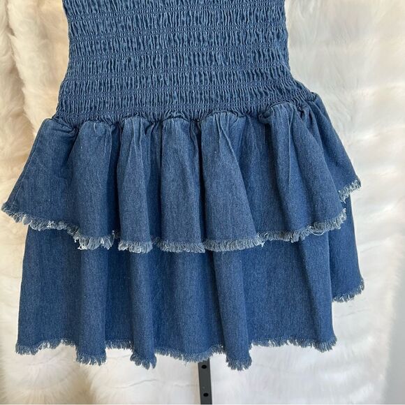 So Be Ruched Ruffle Dress (M) - Picture 6 of 8